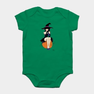 Pumpkin Witch Baby Bodysuit